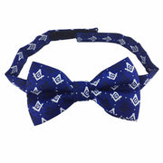 Master Mason Blue Lodge Bow Tie – Blue Silk with Polkadot Square & Compass G