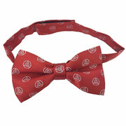 Royal Arch Chapter Bow Tie – Red & White Silk Woven Triple Tau Insignia