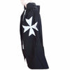 Order of Malta Mantle – Black with White Maltese Cross
