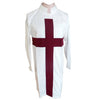 English Knights Templar Tunic – Maroon Cross & White
