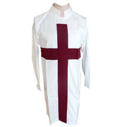 English Knights Templar Tunic – Maroon Cross & White