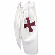 English Knights Templar Mantle – White with Maroon Cross