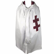 English Knights Templar Mantle – Cotton & Wool Fabric with Maroon Cross