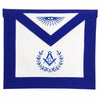 Master Mason Blue Lodge Apron – White & Blue Machine Embroidery