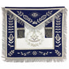 Past Master Blue Lodge Apron – Royal Blue Velvet with Silver Fringe