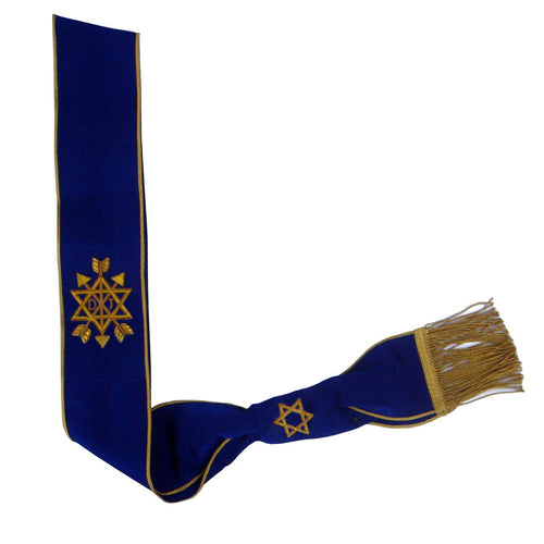 Provincial Officers Order Of The Secret Monitor Sash – Blue – detail view