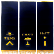 Officers Blue Lodge Pedestal Cover – Hand Embroidery
