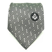 Master Mason Blue Lodge Necktie – Black & White
