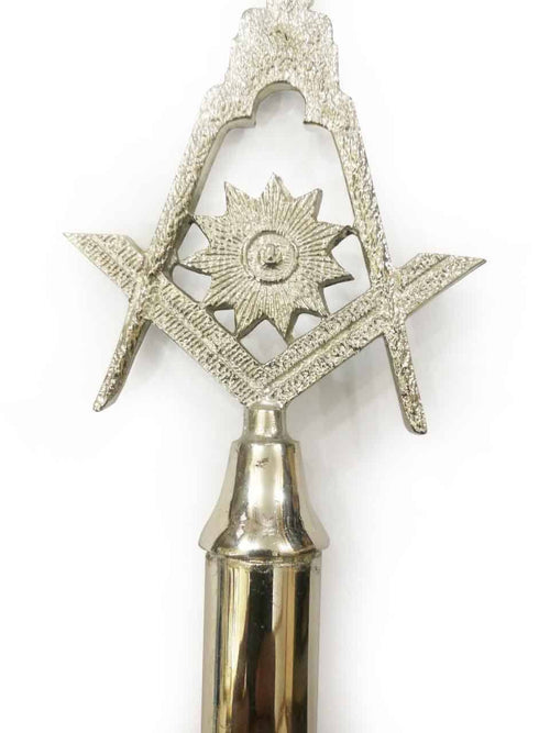 Senior Deacon Blue Lodge Rod Top – Silver or Gold – detail view