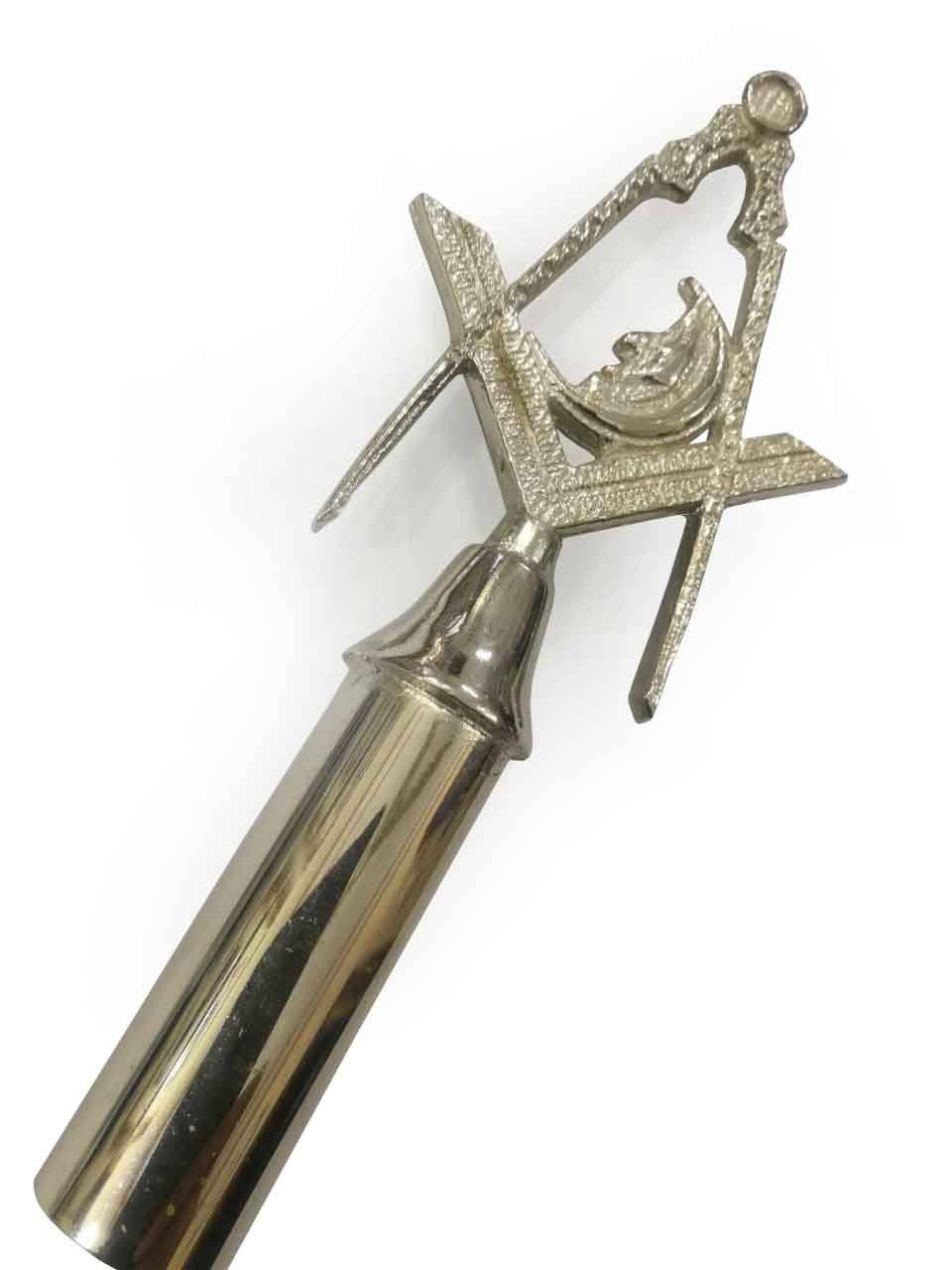 Junior Deacon Blue Lodge Rod Top – Silver or Gold – detail view