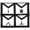 Officers Blue Lodge Funeral Apron – Moire Ribbon Machine Embroidery