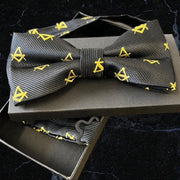 Master Mason Blue Lodge Bow Tie – Tailor Made Square and Compass Black & Gold