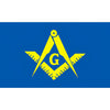 Master Mason Blue Lodge Flag – Blue & Yellow Square Compass