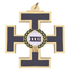 32nd Degree Scottish Rite Collar Jewel – Gold Plated With Green Wreath