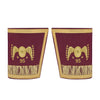 95th Degree Memphis Misraim Cuff – Burgundy Velvet Golden Braid Hand Embroidered