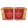 Master Mason Blue Lodge Cuff – Red with Gold Machine Embroidery Bullion & Fringe