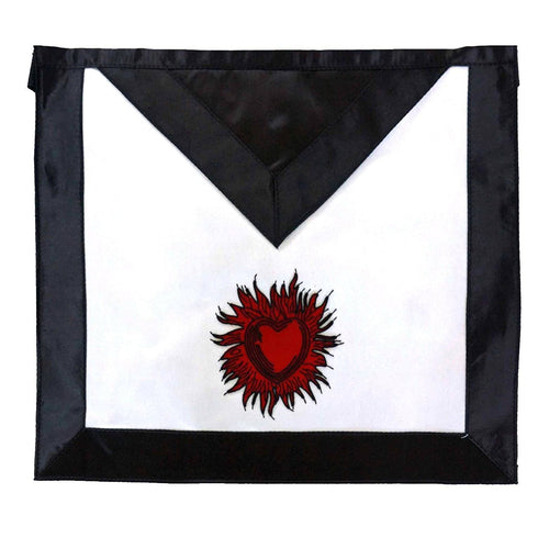 Riaz Impex Masonic Aprons 11th Degree Scottish Rite Apron – White with Red Emblem