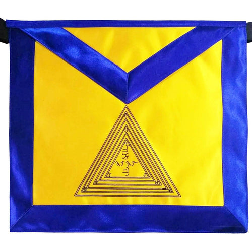 Riaz Impex Masonic Aprons 12th Degree Scottish Rite Apron – Yellow with Blue Borders