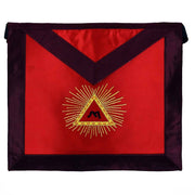 13th Degree Scottish Rite Apron – Red & Black with Gold Embroidery