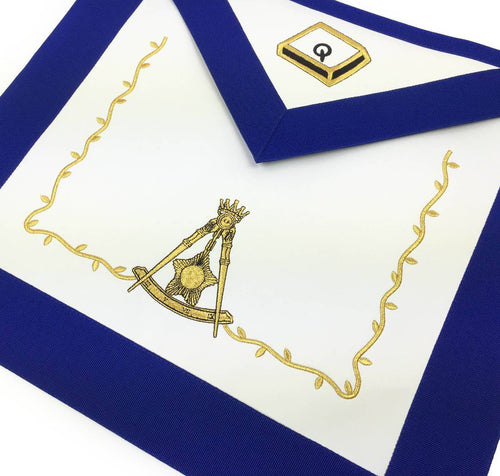 Riaz Impex Masonic Aprons 14th Degree Scottish Rite Apron – Blue Machine Embroidery