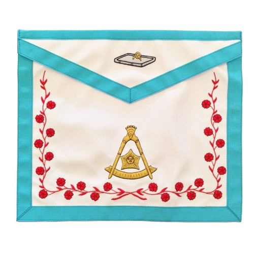 Riaz Impex Masonic Aprons 14th Degree Scottish Rite Apron – White & Sky Blue Borders