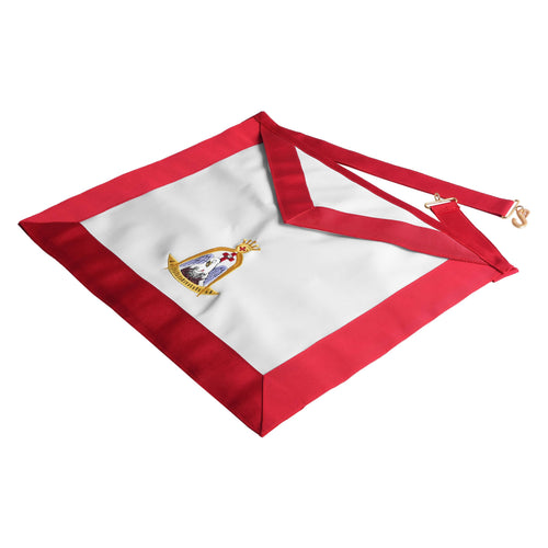 Riaz Impex Masonic Aprons 18th Degree Rose Croix Scottish Rite Apron – Red Borders With Colorful Emblem