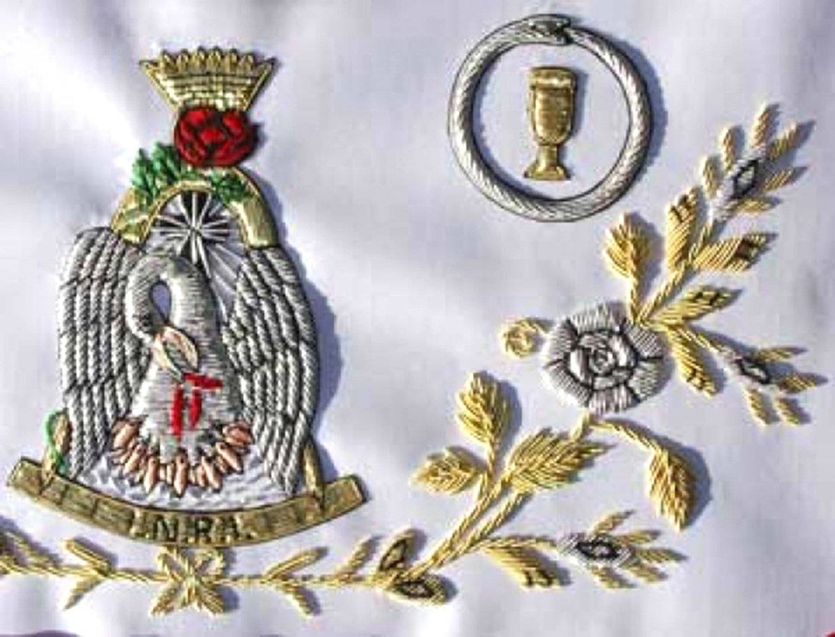 Riaz Impex Masonic Aprons 18th Degree Scottish Rite Apron – Red Pleated Edges
