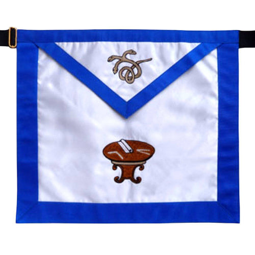 Riaz Impex Masonic Aprons 22nd Degree Scottish Rite Apron – White & Blue Knight Royal Axe