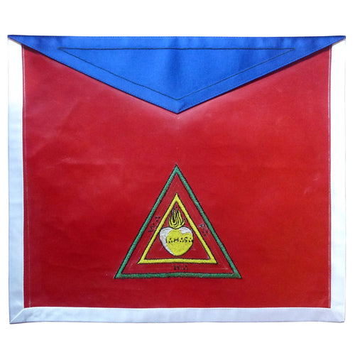 Riaz Impex Masonic Aprons 26th Degree Scottish Rite Apron – Red & Blue with White Borders
