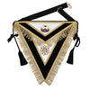 32nd Degree Scottish Rite Apron – Black Velvet Hand Embroidery With Tassels