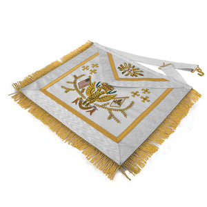 Riaz Impex Masonic Aprons 33rd Degree Scottish Rite Apron – Hand Embroidery Wings Up ALL COUNTRIES FLAGS