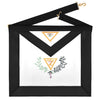 4th Degree Scottish Rite Apron – Black Moire Ribbon & Embroidered Wreath