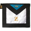 4th Degree Scottish Rite Apron – White, Blue Satin Gold Embroidery