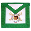 5th Degree Scottish Rite Apron – White with Green Moire
