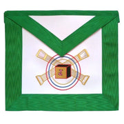 5th Degree Scottish Rite Apron – White with Green Moire