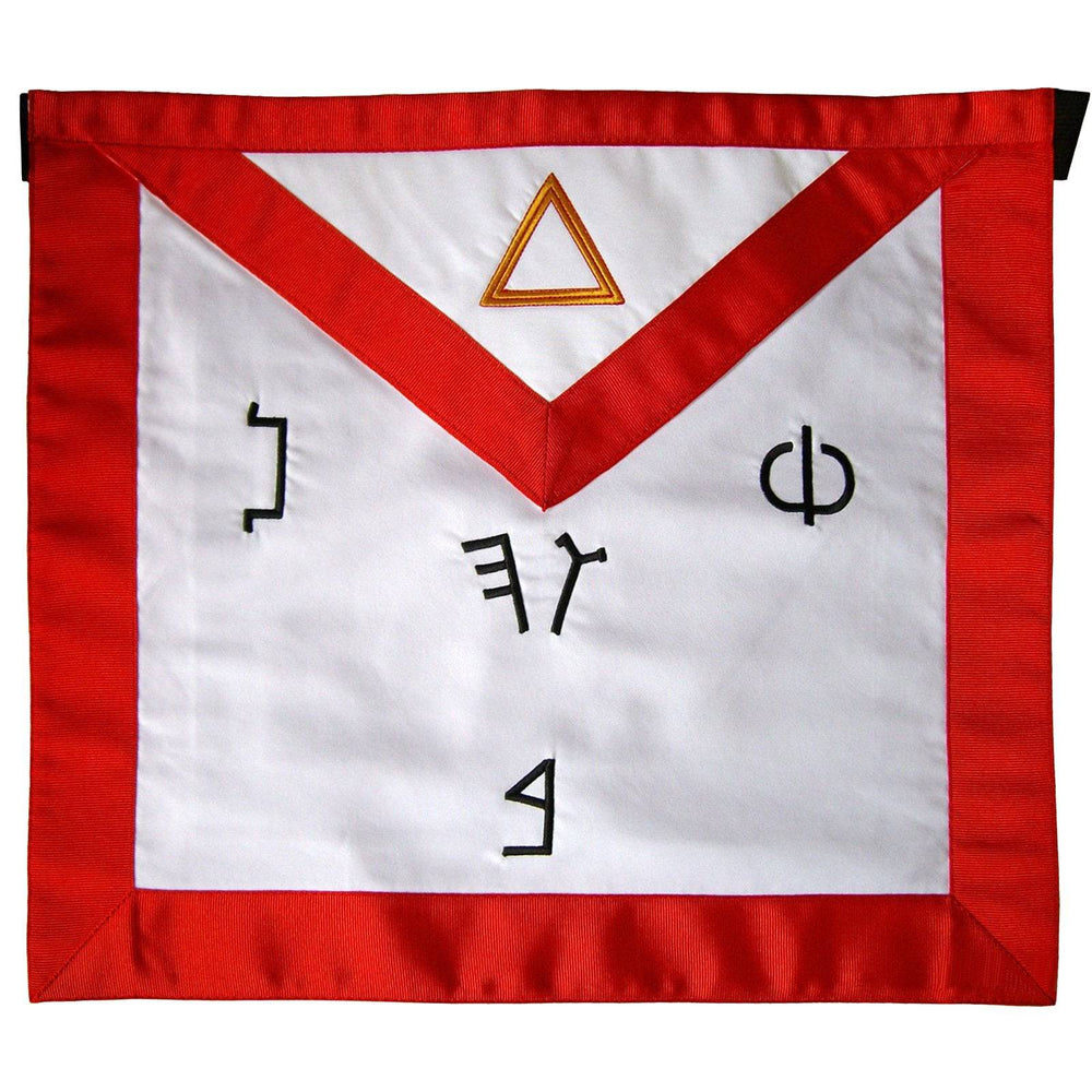 Riaz Impex Masonic Aprons 6th Degree Scottish Rite Apron – White with Red Borders