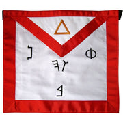 6th Degree Scottish Rite Apron – White with Red Borders