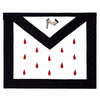 9th Degree Scottish Rite Apron – Black & White Machine Embroidery