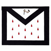 9th Degree Scottish Rite Apron – Black & White Machine Embroidery