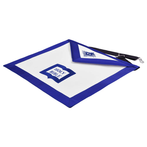 Riaz Impex Masonic Aprons Chaplain Blue Lodge Officer Apron – Royal Blue With Black Waist Belt