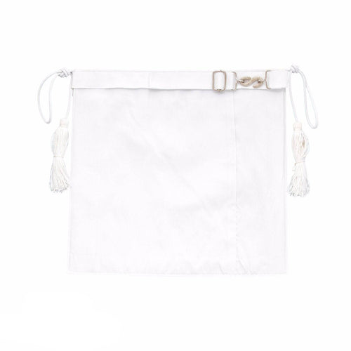Riaz Impex Masonic Aprons Entered Apprentice Blue Lodge Apron – All White Leather with Cords