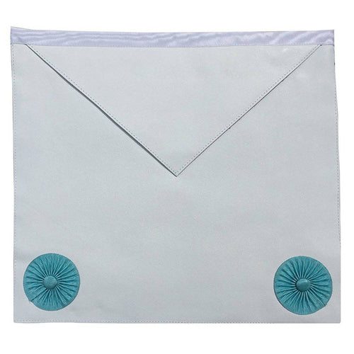 Riaz Impex Masonic Aprons Fellowcraft Blue Lodge Apron – White with Rosettes