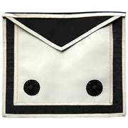 Fellowcraft Malta Regulation Apron – White & Black