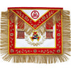 Grand High Priest Royal Arch Chapter Apron – Red Velvet Triple Tau Insignia