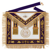 Grand Master Blue Lodge Apron – Purple Velvet Gold Bullion