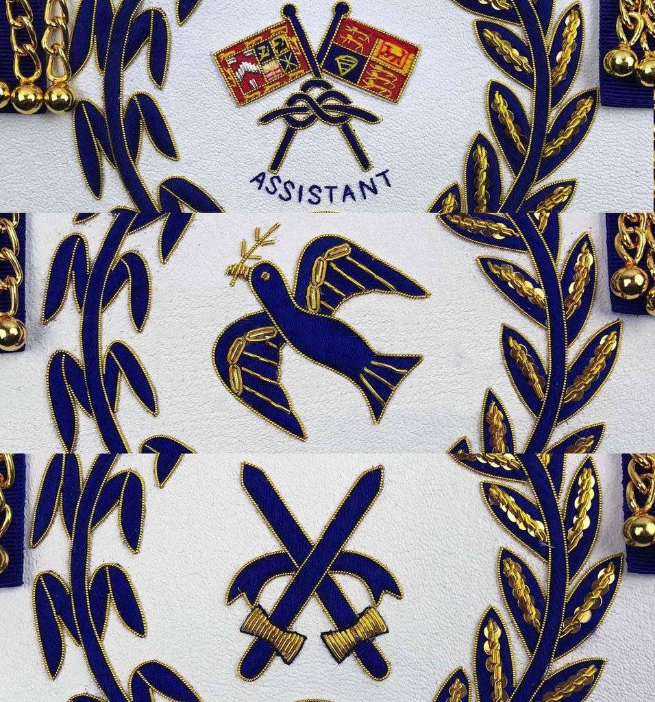 Riaz Impex Masonic Aprons Grand Officers Craft Apron – Royal Blue