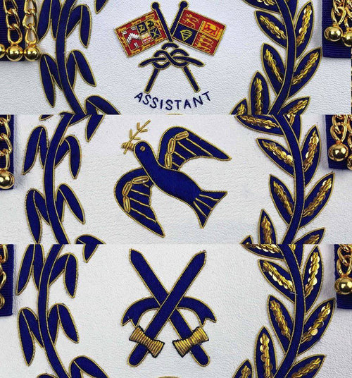 Riaz Impex Masonic Aprons Grand Officers Craft Apron – Royal Blue