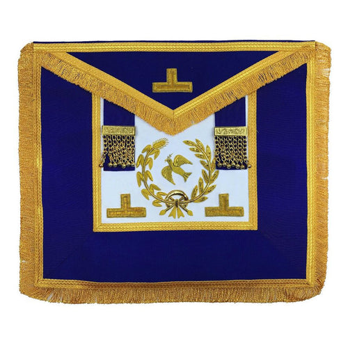 Riaz Impex Masonic Aprons Grand Officers Craft Apron – Royal Blue Hand Embroidery