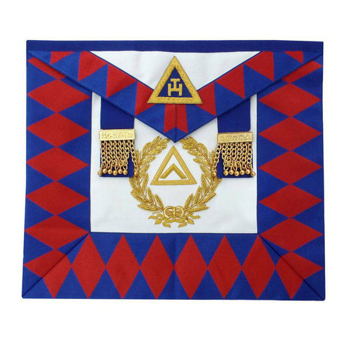 Riaz Impex Masonic Aprons Grand Officers English Royal Arch Apron – Red & Blue
