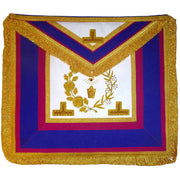 Grand Officers Mark Apron – Blue & Pink with Gold Fringe